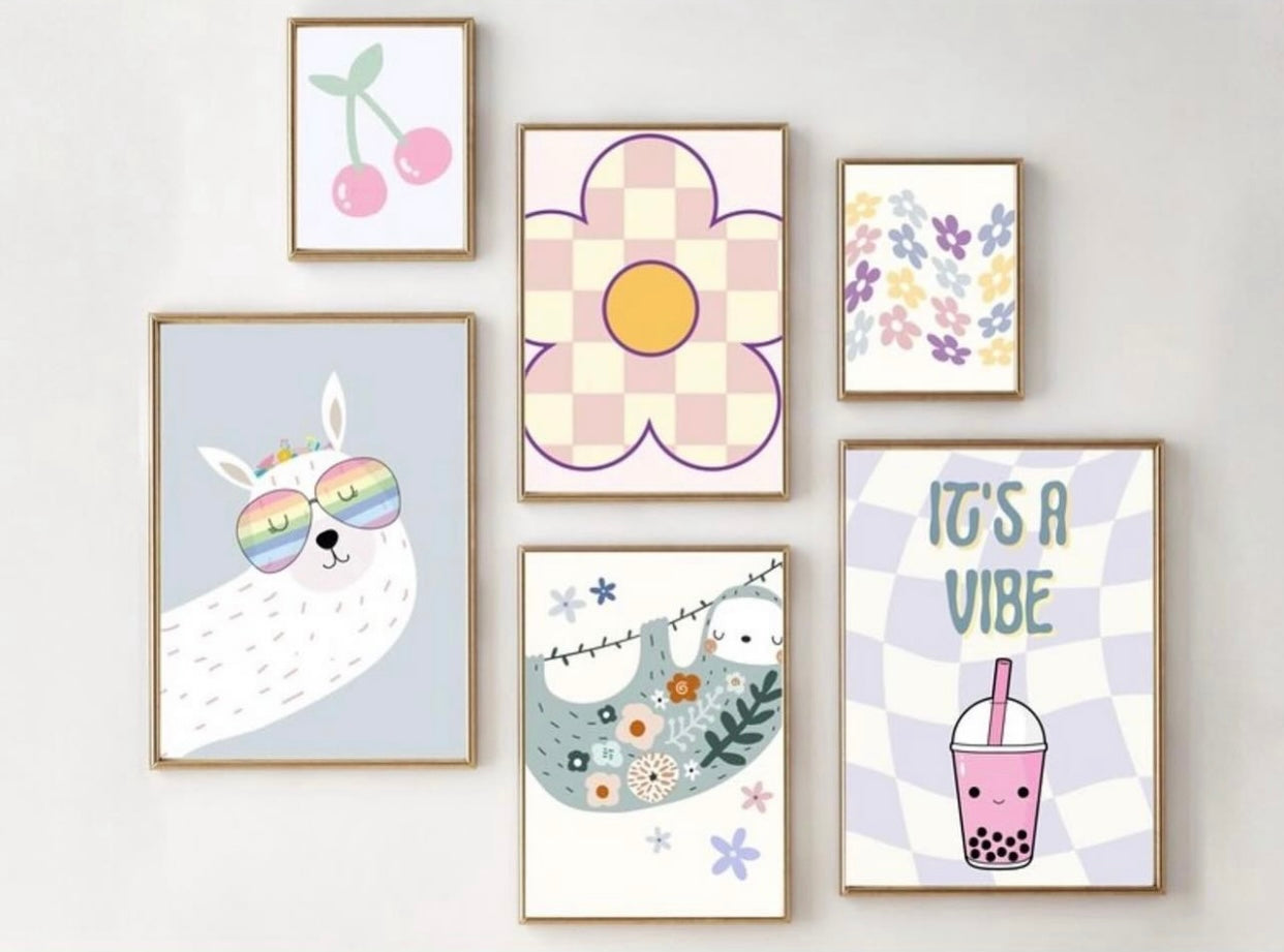 6 Piece kids Room frames