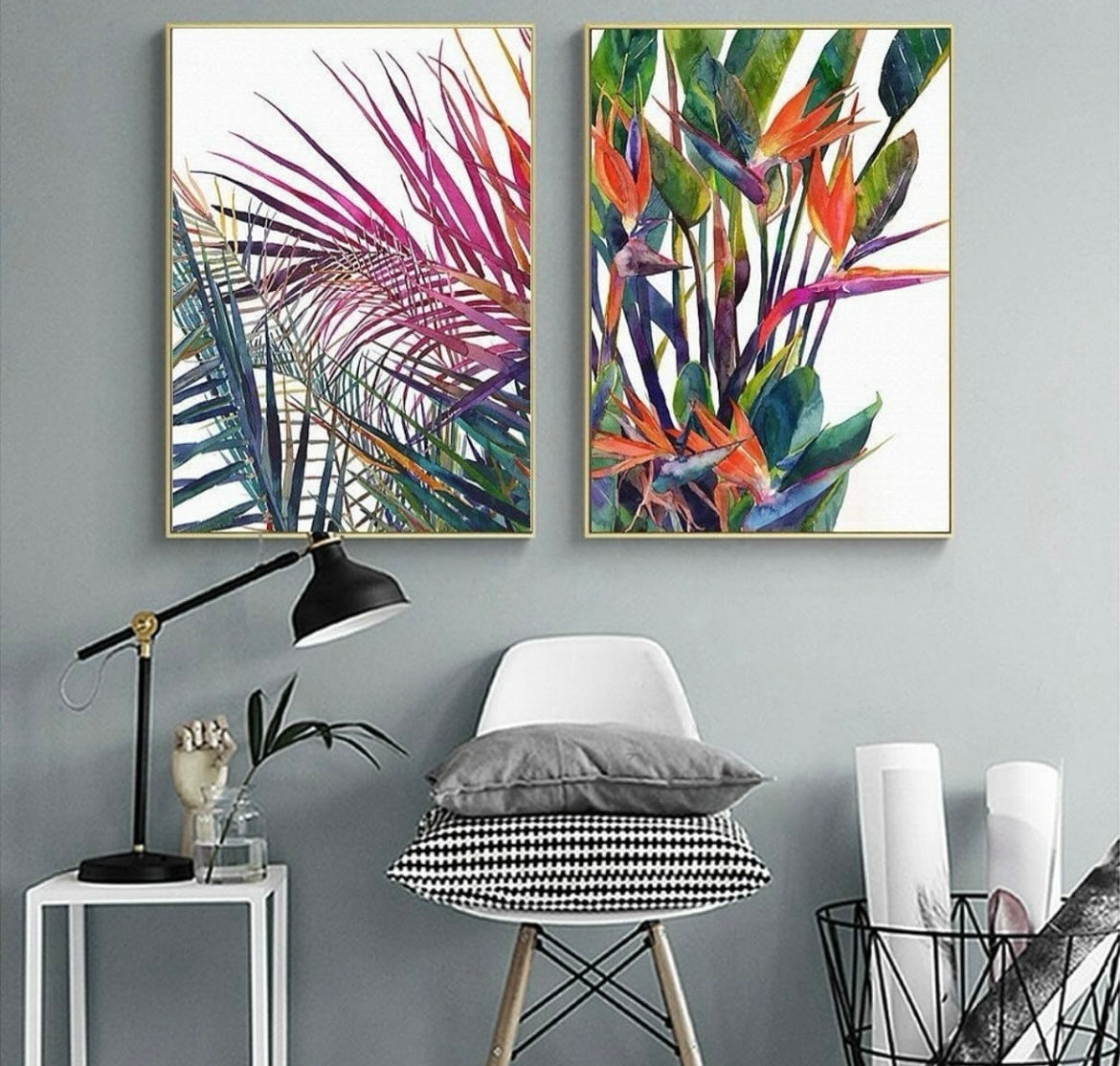 Flowers 2-Piece Wall Art Set