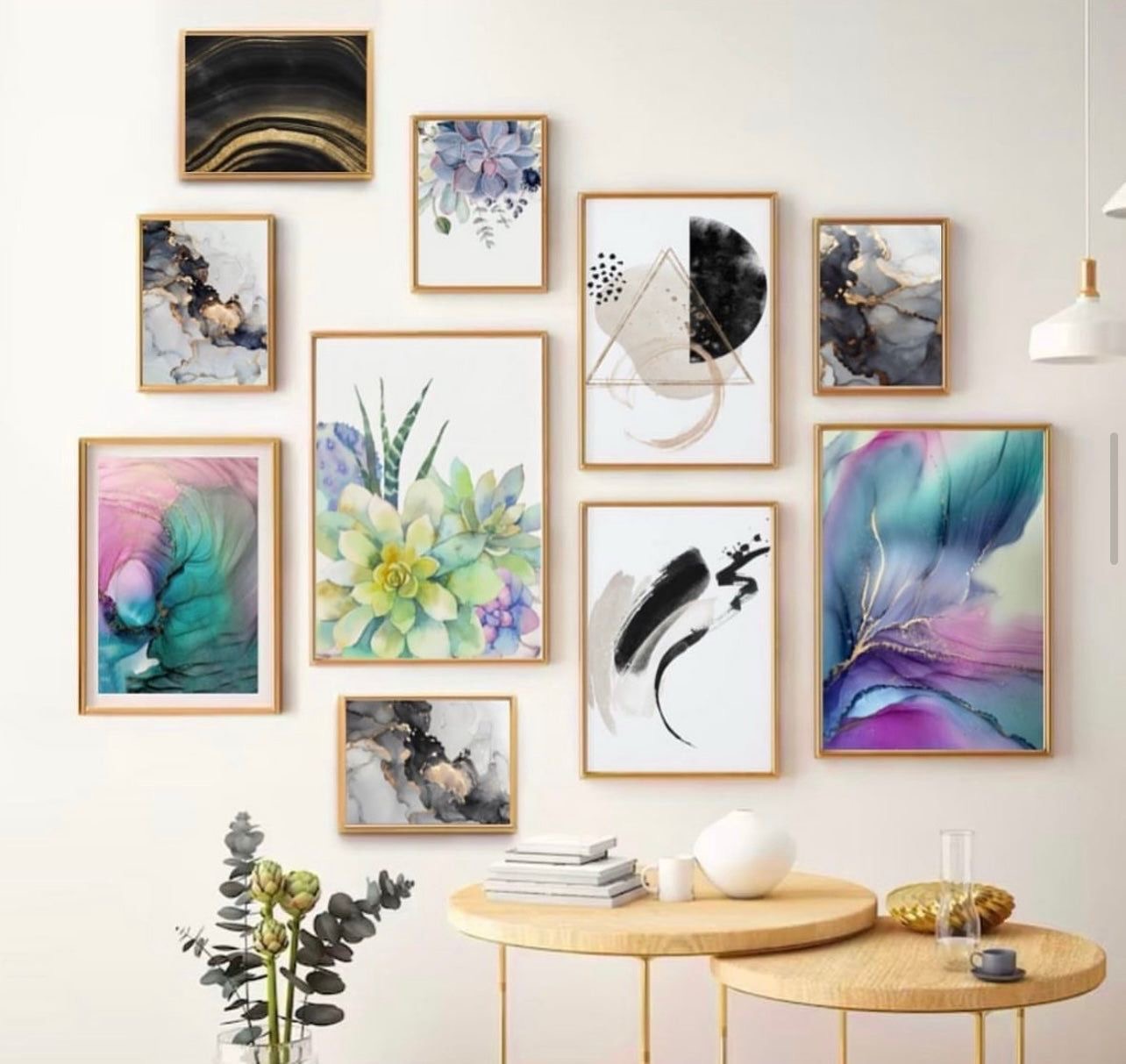 Nature Inspirational Wall Art10- Piece Set - Positive Quotes and Playful Designs