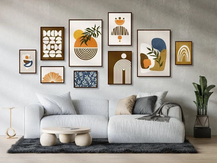 Colorful Inspirational Wall Art9- Piece Set - Positive Quotes and Playful Designs