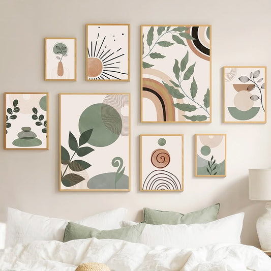 Nature Inspirational Wall Art8 - Piece Set - Positive Quotes and Playful Designs