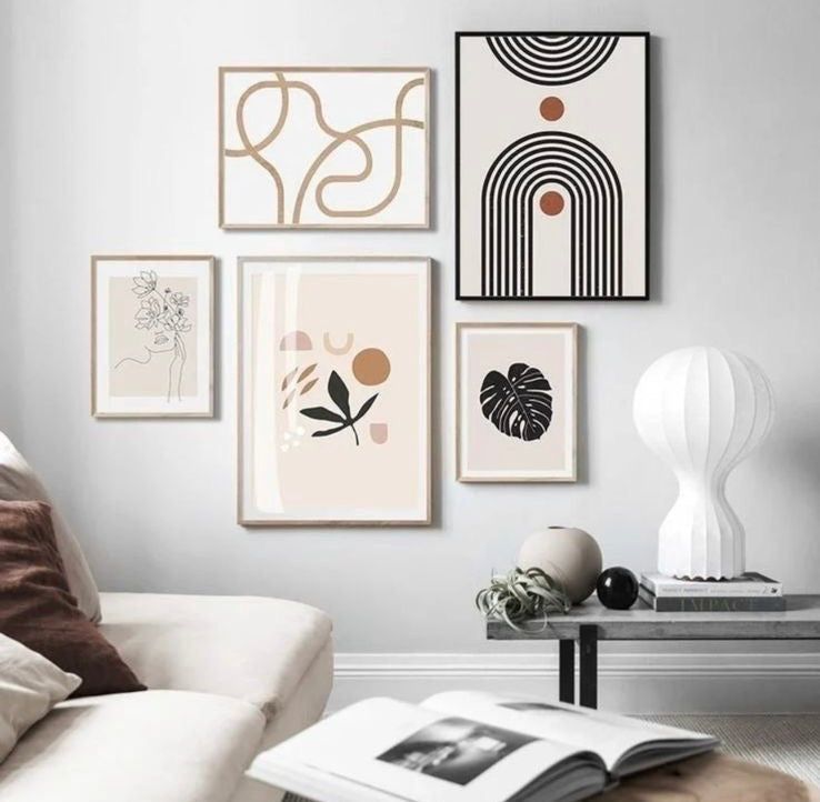 5 Piece abstract frames