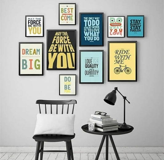 Inspiring 10-Piece Motivational Quote Wall Art Set