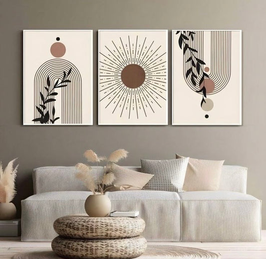 3-Piece Abstract Marble Wall Art Set