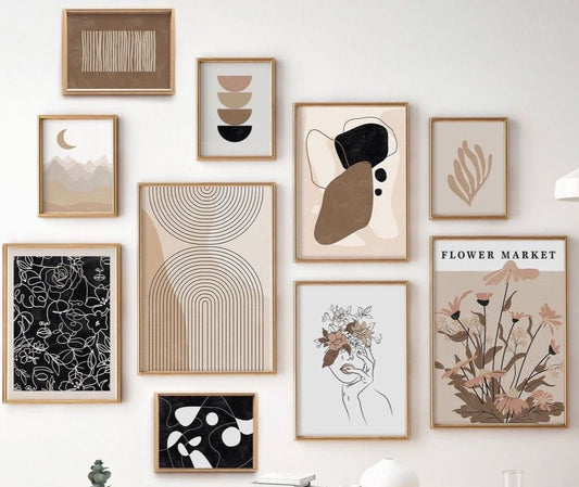 Vibrant 10 Pieces  Wall Art frames set decor for Home & Office