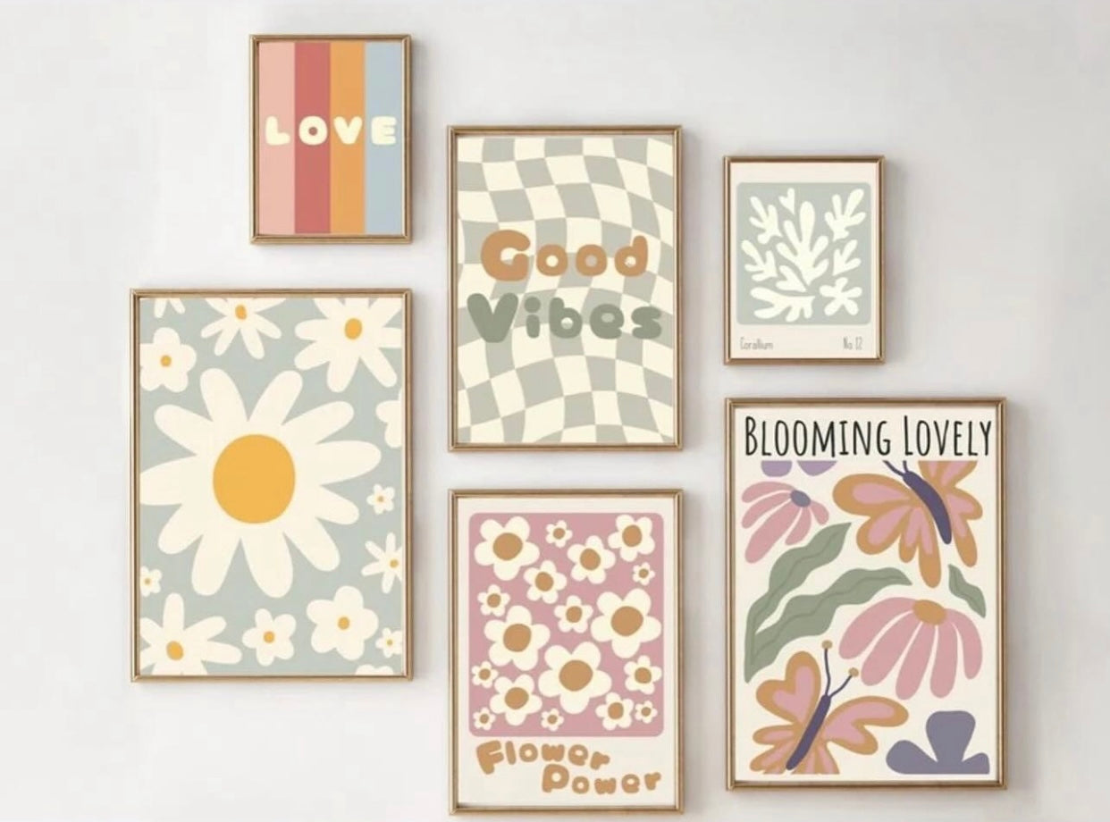 6 Piece kids Room frames