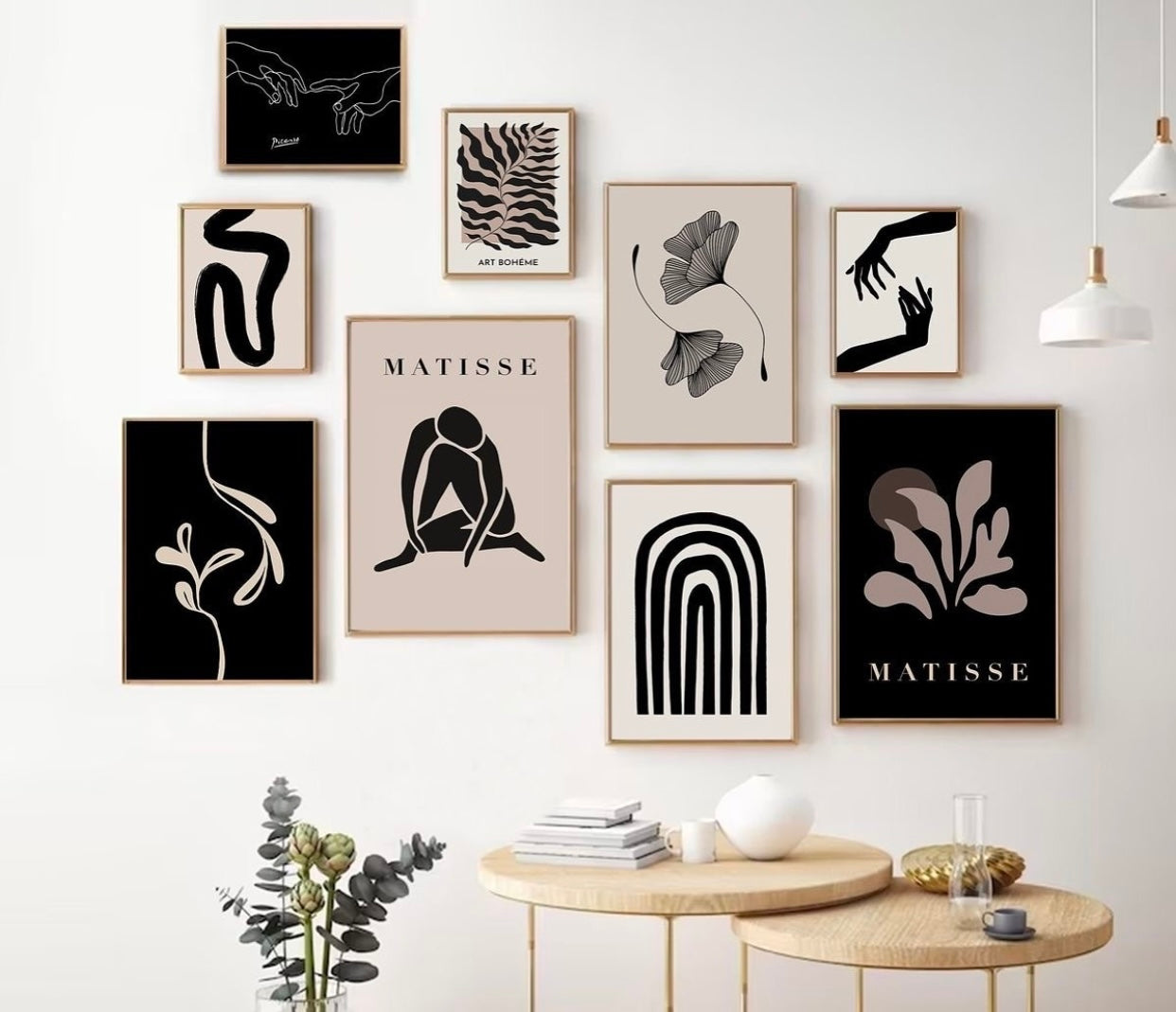 Inspirational Wall Art 9- Piece Set - Positive Quotes and Playful Designs