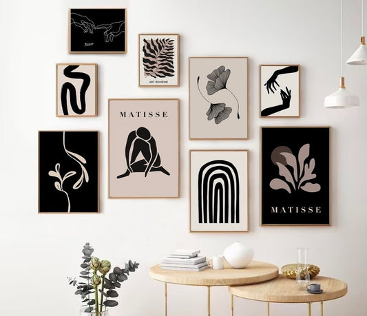 Inspirational Wall Art 9- Piece Set - Positive Quotes and Playful Designs