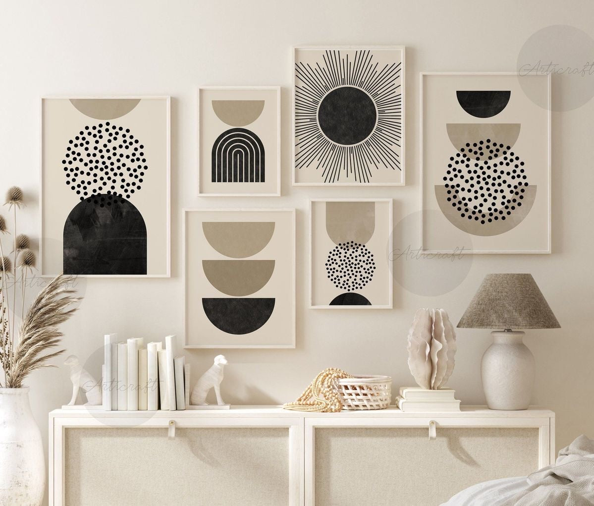 Nature Inspirational Wall Art6- Piece Set - Positive Quotes and Playful Designs