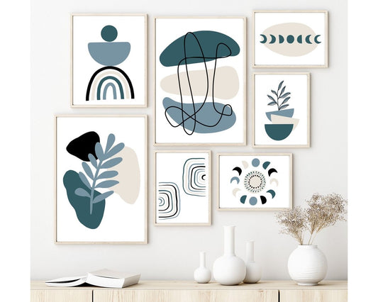Nature Inspirational Wall Art7- Piece Set - Positive Quotes and Playful Designs