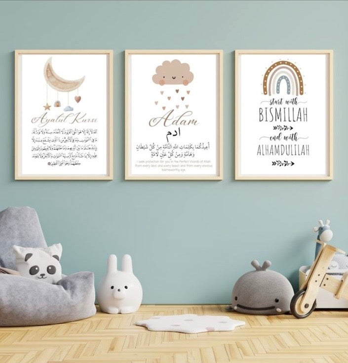 Kids Room 3-Piece Wall Art Set
