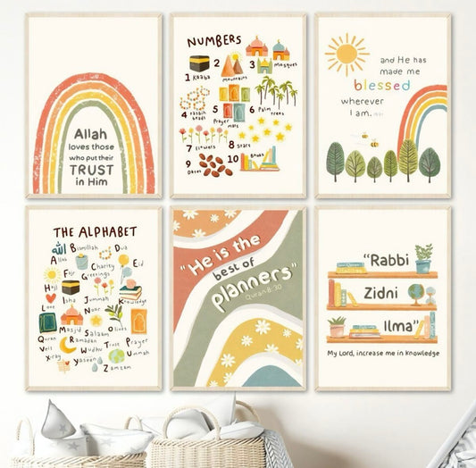 6 Piece kids Room frames