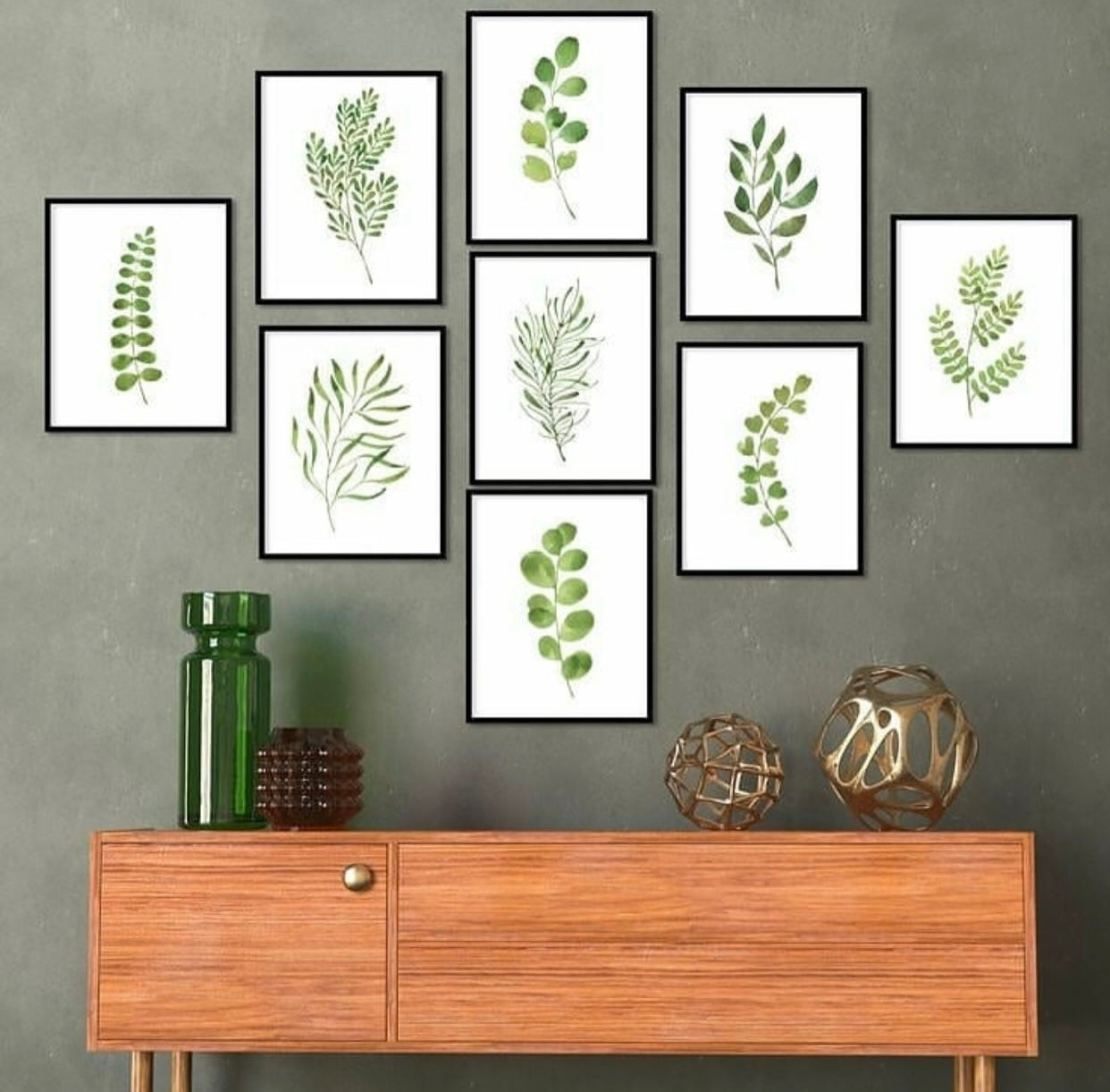 Nature Wall Art9- Piece Set - Positive Quotes and Playful Designs
