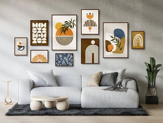 Colorful Inspirational Wall Art9- Piece Set - Positive Quotes and Playful Designs