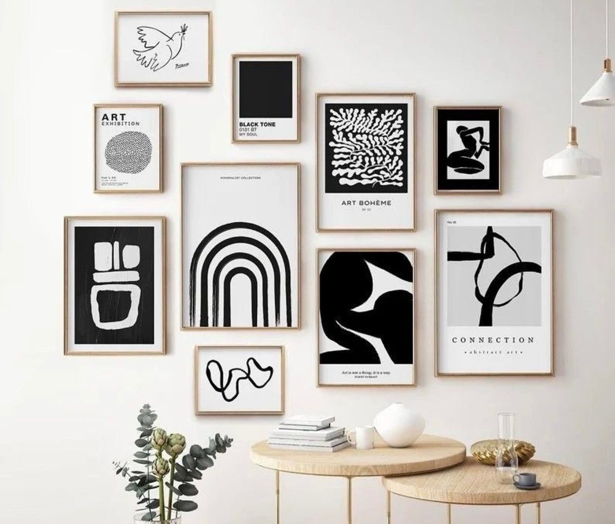 This stunning 10-piece Modern art wall frame Set