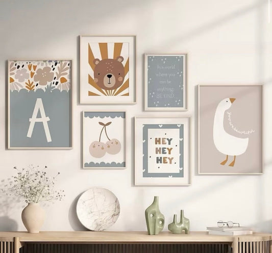 6 Piece kids Room frames
