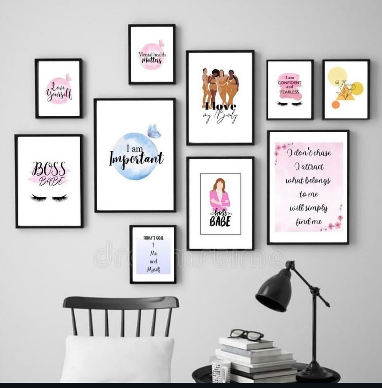 Empowering Wall Art 10-Piece Set-Inspirational Quotes Designs