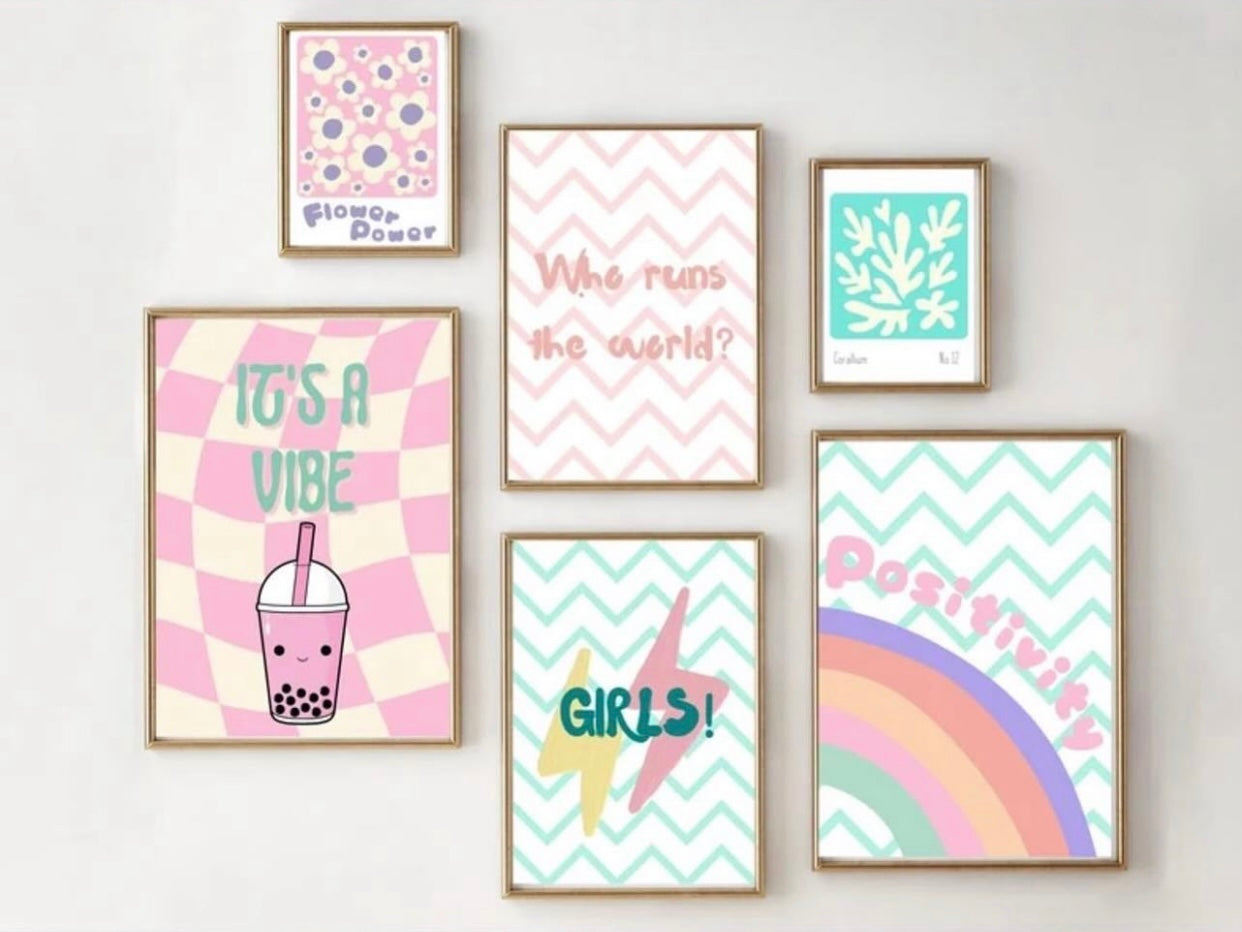 6 Piece kids Room frames