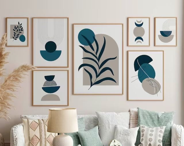 Nature Inspirational Wall Art7- Piece Set - Positive Quotes and Playful Designs